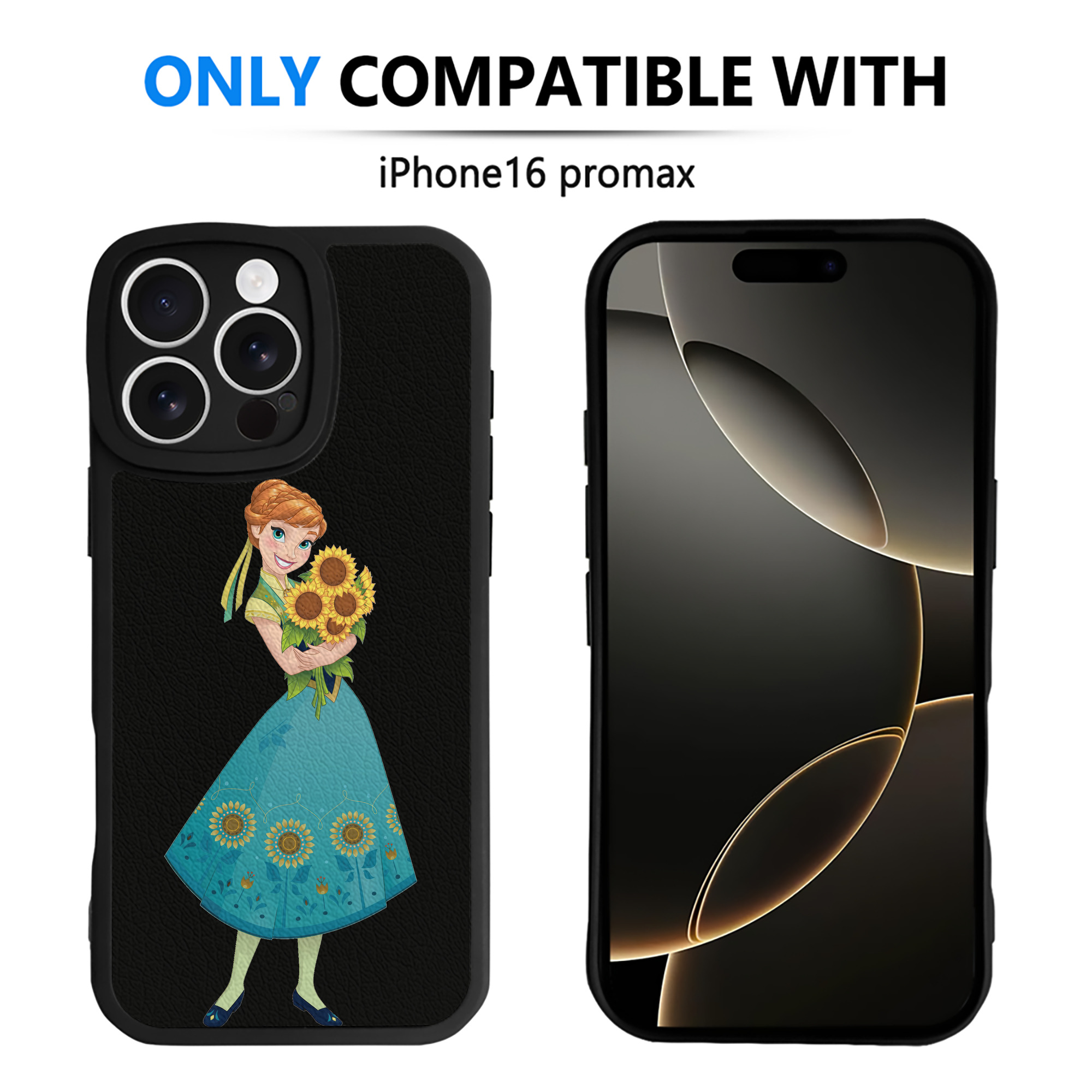 （画像用） アナと雪の女王 アンナ エルサ Frozen Anna Elsa 【iPhone 16シリーズ対応】シリコンスマホケース（レザー調） 材質：シリコン